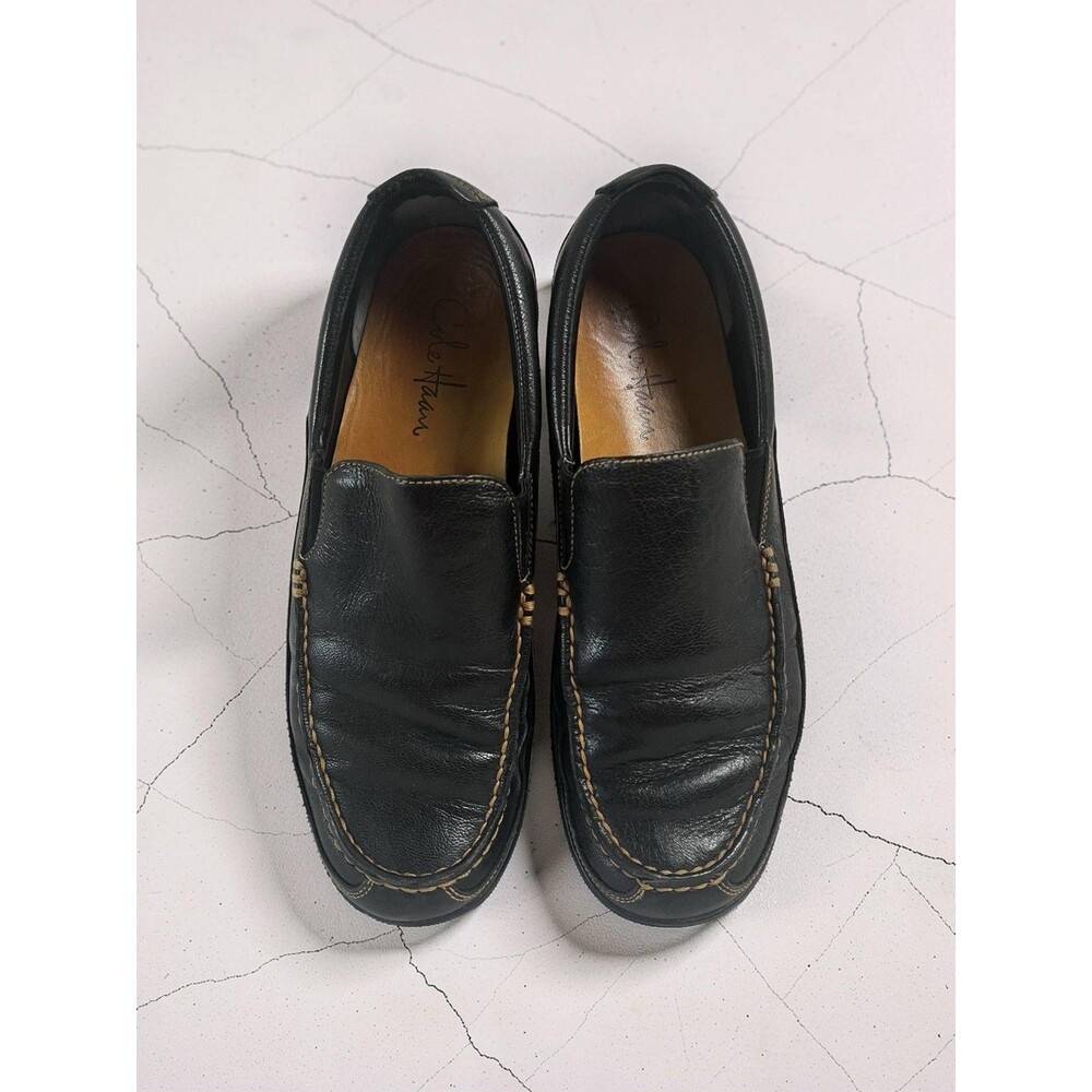 Cole Haan Men's Tucker Venetian Black Leather Loafers Size 9 M Driving Shoes